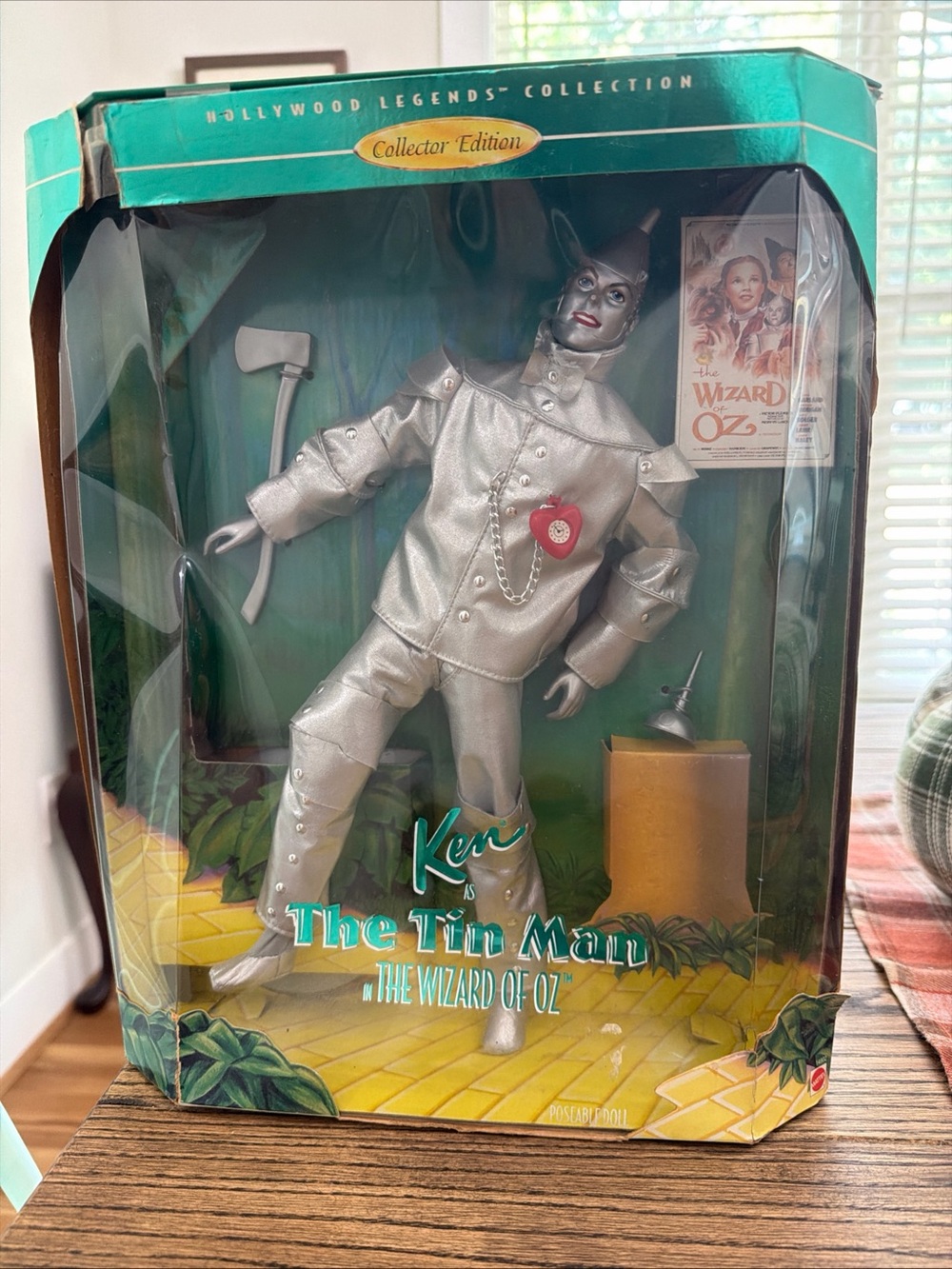Mattel Ken Tin Man Doll in Metallic Silver with Red Heart